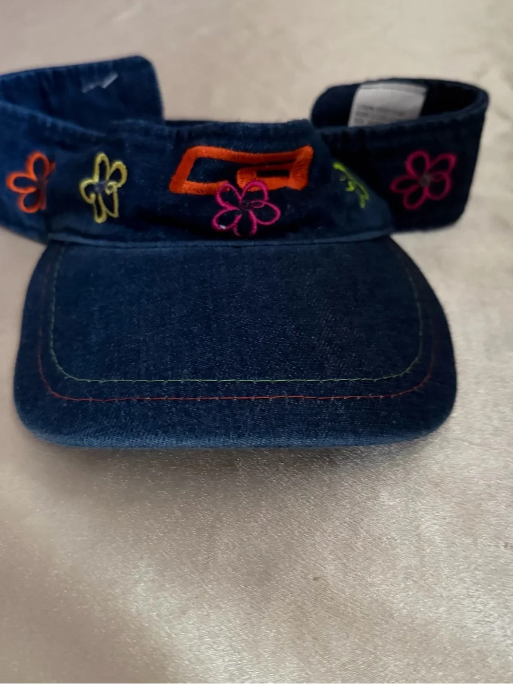 Vintage 2000 Charlie's Angels Denim Visor Deadstock NWT Y2K Floral girls 55cm